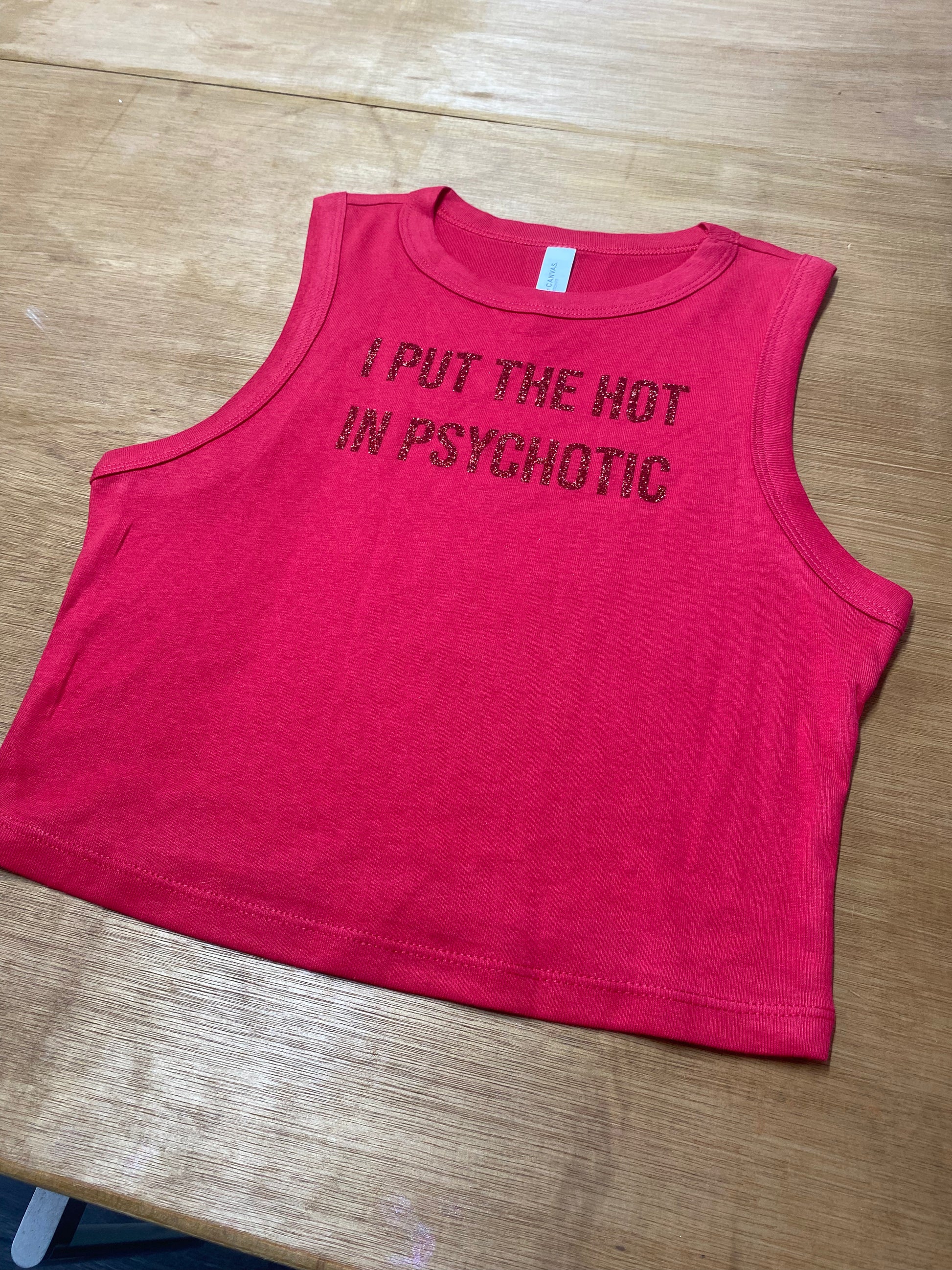 Ladies Glitter Crop Top