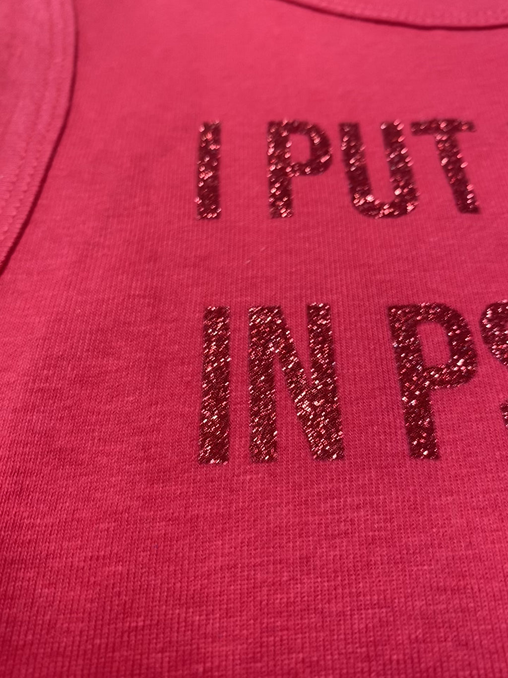Ladies Glitter Crop Top